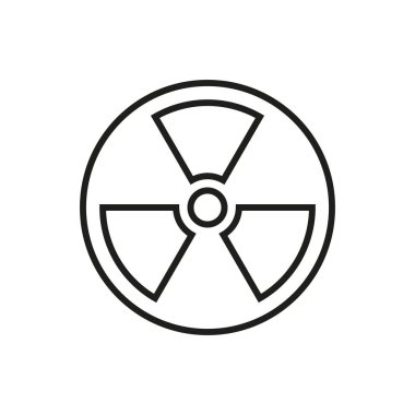 Nuclear symbol icon - Editable stroke