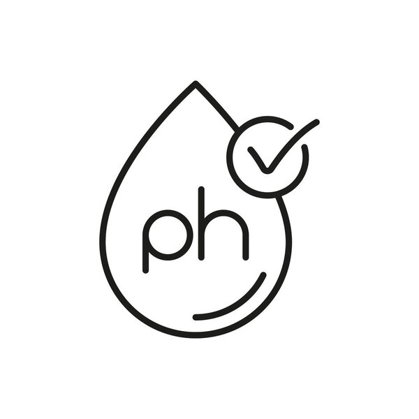 pH neutral balance vector icon - Editable stroke