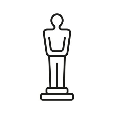 Oscar trophy icon - Editable stroke