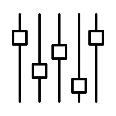 Slider, fader, potentiometer icon - Editable stroke
