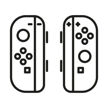 Game controler pictogram icon - Editable stroke