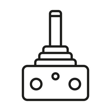 Arcade controller - vintage joystick icon - Editable stroke