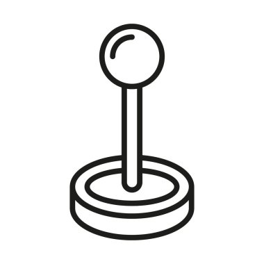 Old school vintage joystick icon - Editable stroke
