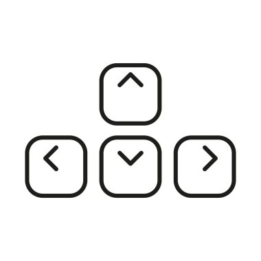 Computer keyboard icon - Editable stroke