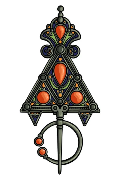 Traditioneller Algerischer Berberschmuck — Stockvektor