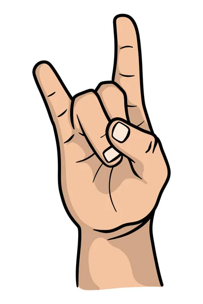 Rock Gesture Símbolo Vector Ilustración — Vector de stock