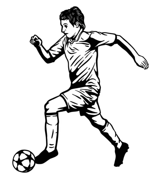 Futbolcu topla koşuyor - Çizgi dışı