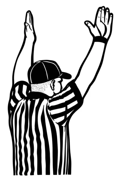 American Football Referee Vector Illustration Out Line — стоковий вектор