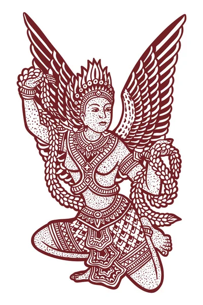 Традиційний Тайський Стиль Божество — стоковий вектор