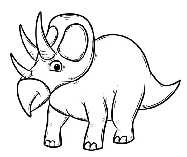 ไดโนเสาร Triceratops าการ นภาพประกอบแยก — ภาพเวกเตอร์สต็อก