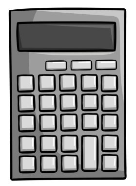 Tek hesap makinesinin basit çizimi