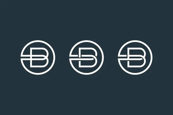 Einfache Buchstabe Logo Icon Design Vector Template Minimaler Buchstabe Kreis — Stockvektor