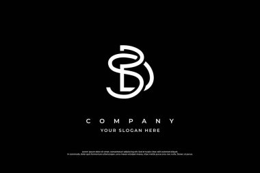 İlk Harf SB Monogram Logo Tasarım Vektörü