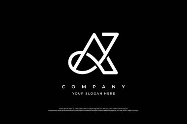 İlk Harf AJ Logosu veya JA Monogram Logo Tasarım Vektörü