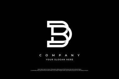 İlk Harf DB Logosu veya BD Monogram Logo Tasarım Vektörü