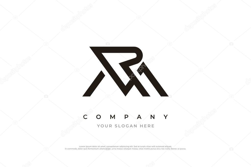 Initial Letter RM or MR Logo Design Vector Template