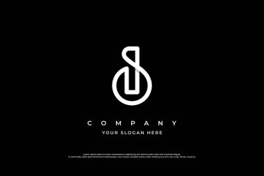 Başlangıç Harfi: Logo veya SI Monogram Logo Tasarım Vektörü