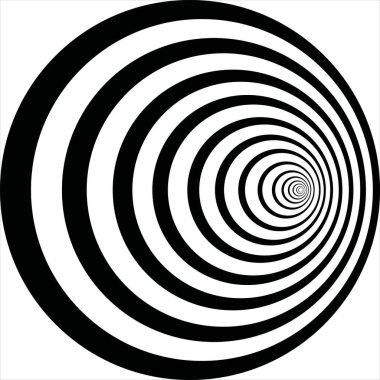 Vektör, Logaritmik Sarmal Resmi, siyah ve beyaz renk, şeffaf arkaplan