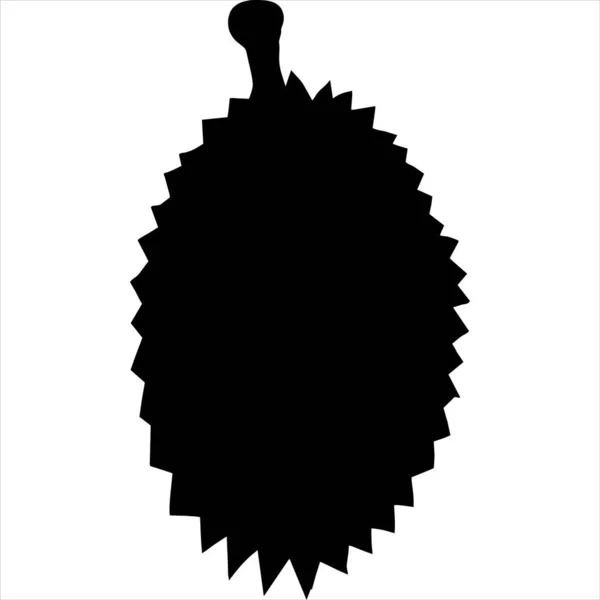 Διάνυσμα Εικόνα Από Εικονίδιο Durian Φρούτων Σιλουέτα Μαύρο Και Άσπρο — Διανυσματικό Αρχείο