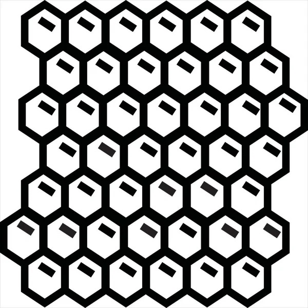 Vector Image Honey Wasp House Icon Black White Color Transparent — Image vectorielle
