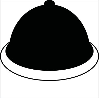 Vektör, eski moda şapka siluetinin resmi, siyah ve beyaz renk, şeffaf arkaplan