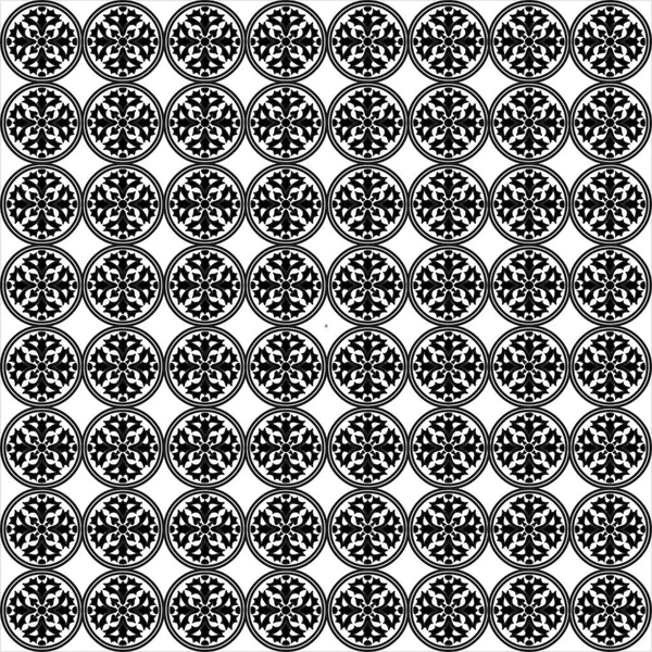 Вектор Изображение Круга Цветочного Оформления Фона Черный Белый Цвет Прозрачный — стоковый вектор