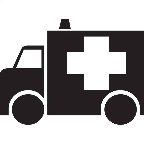 Bild Der Krankenwagen Ikone Silhouette Farbig Mit Transparentem Hintergrund — Stockvektor
