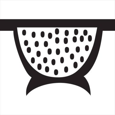 Şeffaf arkaplana sahip, siyah ve beyaz renkli havza simgesinin vektörü, resmi