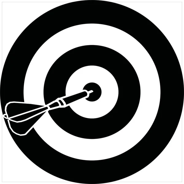 Vector Image Target Archery Black White Color Transparent Background — Stock Vector