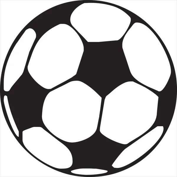 Vector Image Soccer Ball Black White Color Transparent Background — Stock vektor
