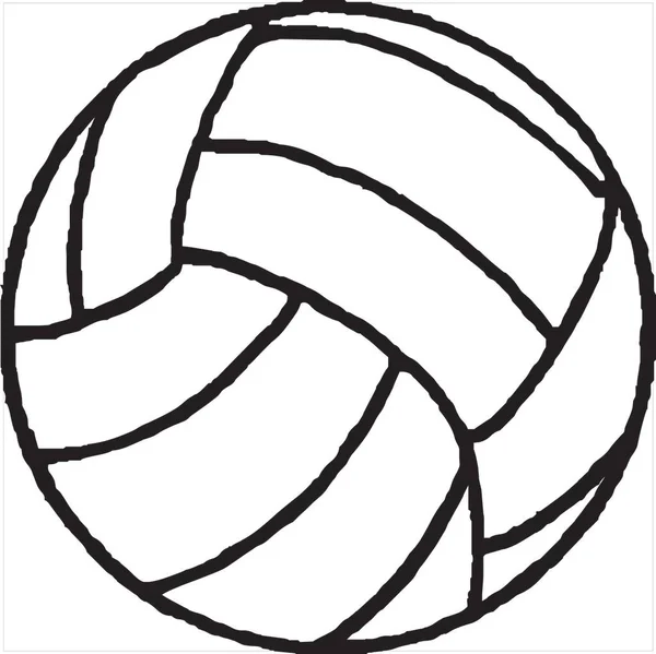 Vector Image Volleyball Black White Color Transparent Background ストックベクター