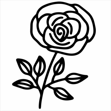 Vektör, yıldız çiçeği simgesi resmi, siyah ve beyaz, şeffaf arkaplan