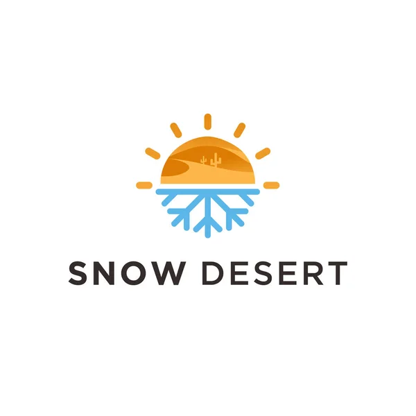 Snow Desert Logo Icon Vector Designs — Stock Vector