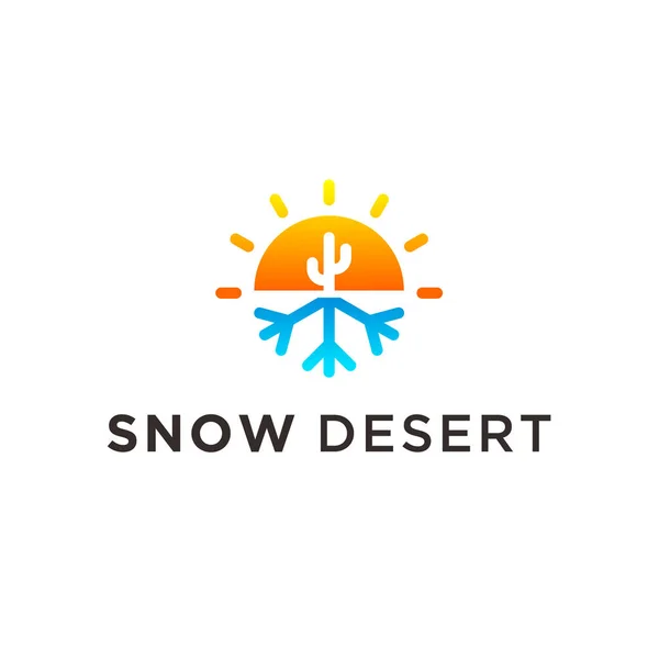 Snow Desert Logo Icon Vector Designs — Stock Vector