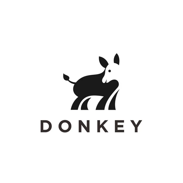 Donkey Logo Icon Design Vector — Vector de stock