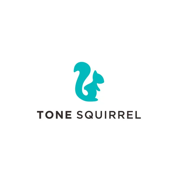 Squirrel Music Logo Icon Vector Designs — Vector de stock