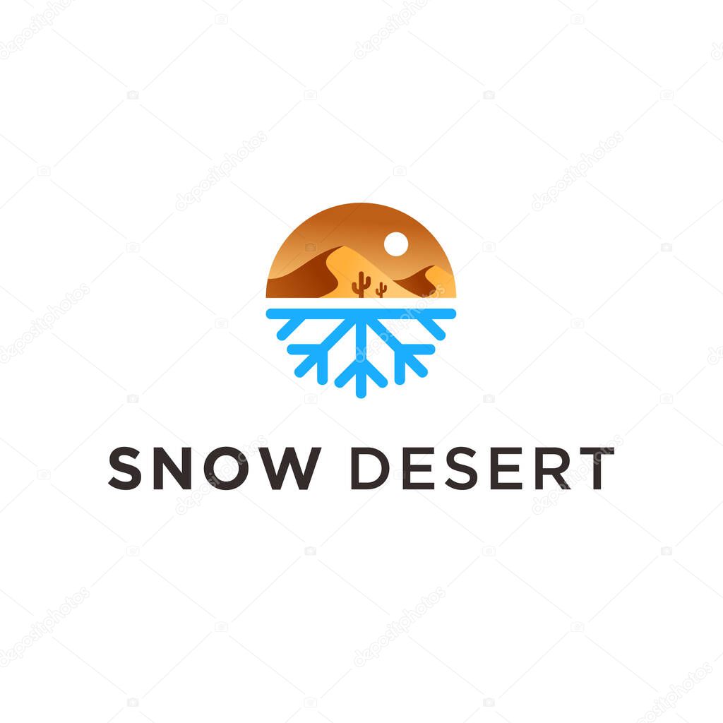 Snow desert logo icon vector designs