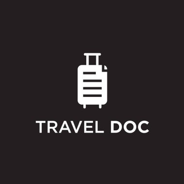 çanta belge logosu veya seyahat çantası simgesi