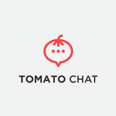 çocuk domates logosu veya domates simgesi