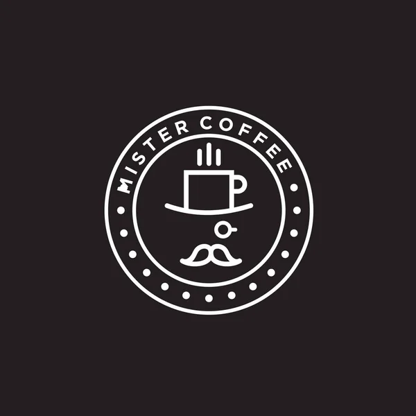 Coffee Hat Logo Cafe Logo — ストックベクタ