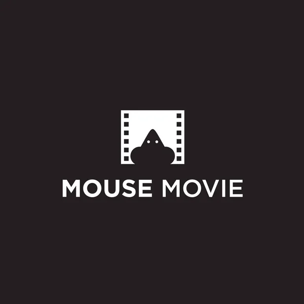 Movie Rat Logo Mouse Icon — Stockvector