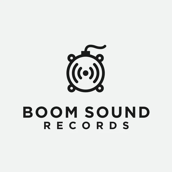 Speaker Boom Logo Sound Icon — Stock vektor