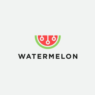 Karpuz teknolojisi logosu veya meyve simgesi