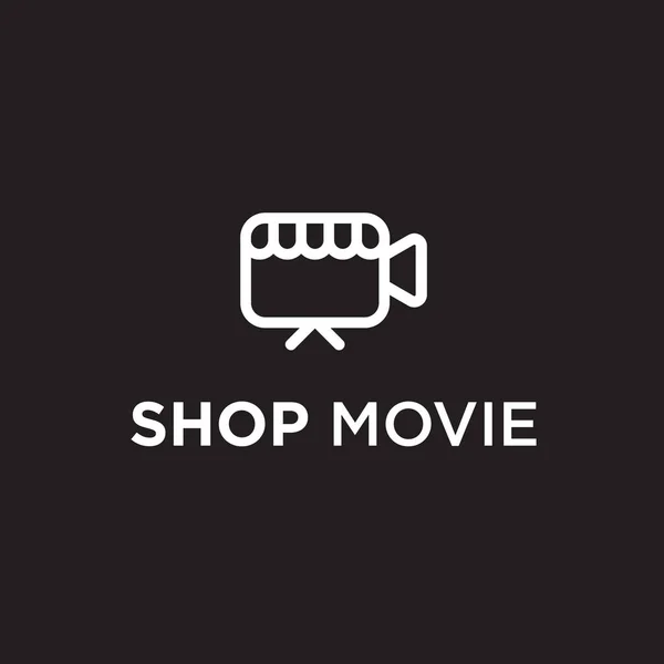 Shopping Movie Logo Camera Icon — Stockvector