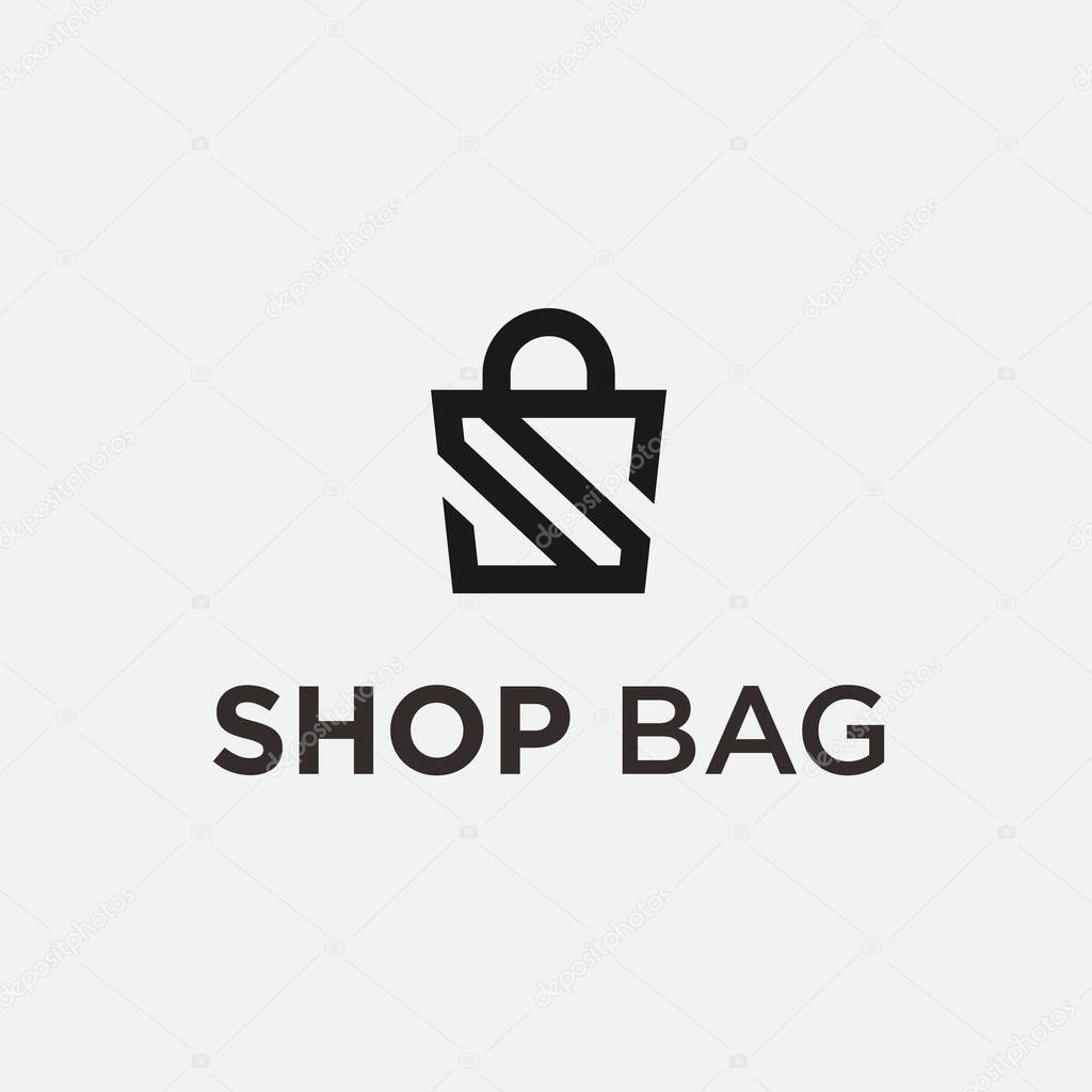 Bag s logo or shopping icon