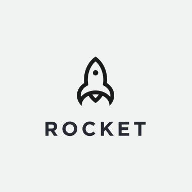 roket hattı logo vektör tasarımı