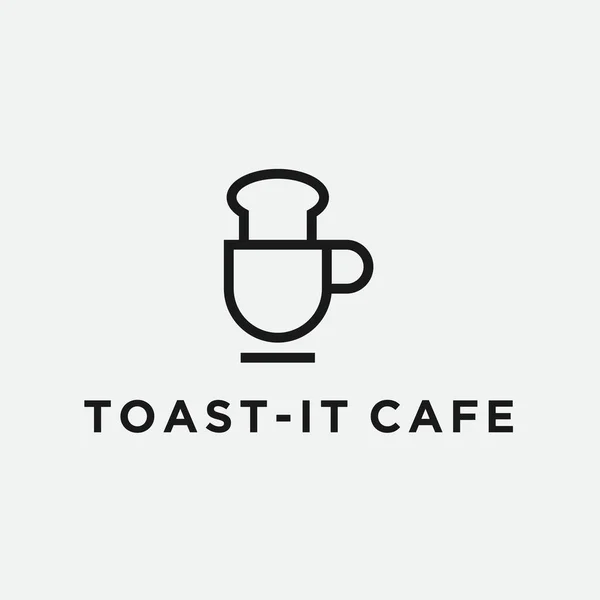 Coffee Bread Logo Icon Vector Design — ストックベクタ