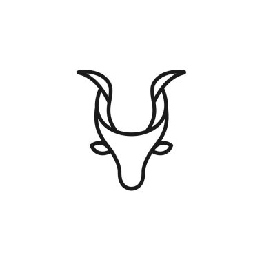 geyik başı logo tasarımı simgesi