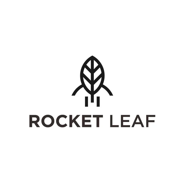 Ракетный Лист Дизайн Логотипа Векторной Иллюстрации — стоковый вектор