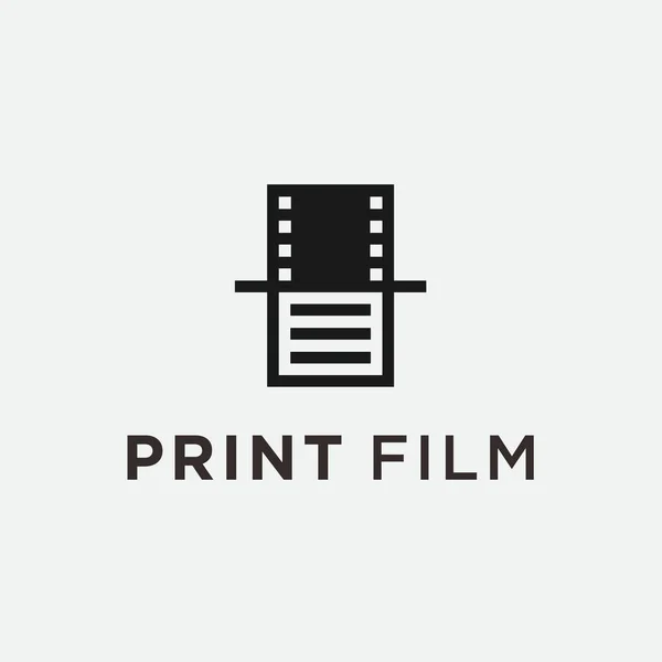 Film Document Logo Design Vector Illustration — Stockvektor